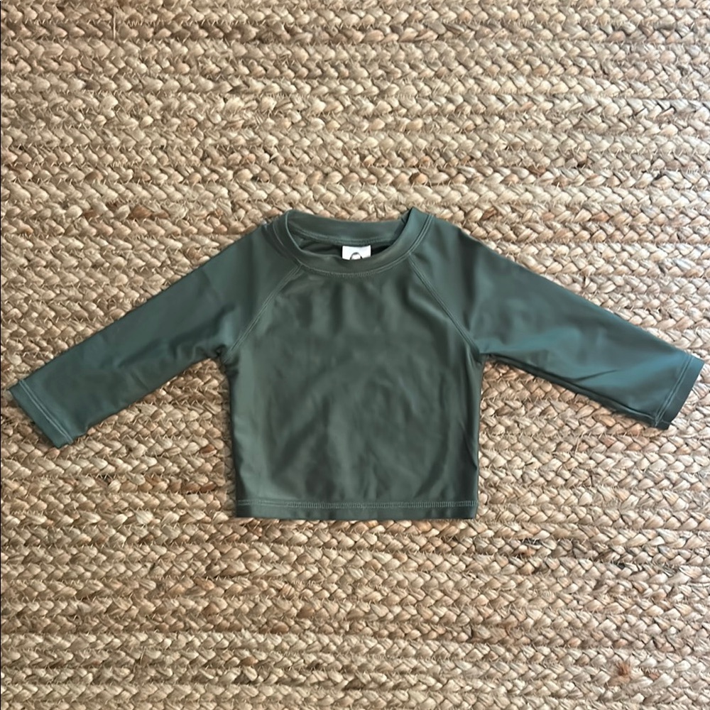 Gerber Baby green swim shirt, 3-6M